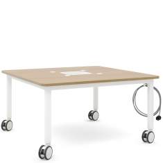Design Rolltisch flexiber Tisch auf Rollen Rolltische Holz rechteckig Materia Vagabond Project