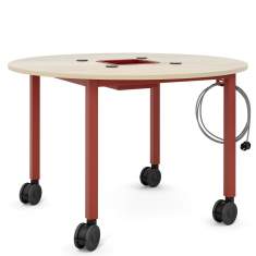Design Rolltisch flexiber Tisch auf Rollen Rolltische rund Materia Vagabond Project