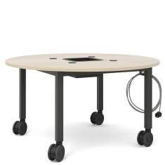 Design Rolltisch flexiber Tisch auf Rollen Rolltische rund Materia Vagabond Project