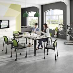 Höhenverstellbarer Schreibtisch elektrisch ergonomische Schreibtische Konferenztisch Holz Konferenztische fb Büromöbel catro
höhenverstellbar