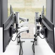 Monitorhalter Schwenkarme fm Büromöbel TSS-DasTetra-Support-System