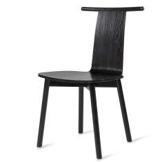 Besucherstuhl schwarz Besucherstühle Massivholz skulpturaler Stuhl Holz Skandiform Twig