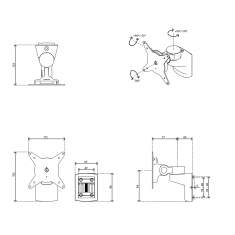 technisches Bild Dataflex Viewlite Monitorarm - Schiene 402