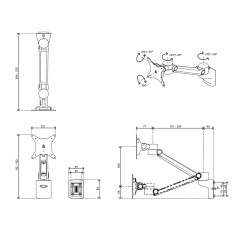 technisches Bild Dataflex Viewlite Monitorarm - Schiene 512
