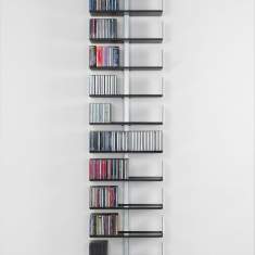 Hängeregal Bücher schwarz Regal Büro, wall - adeco, Totem