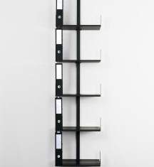 Hängeregal Bücher schwarz Regal Büro, wall - adeco, Totem