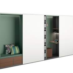 Modulare Sitzgruppen grün Lounge Büro rot Werner works basic S – Schrankkojen
