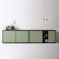 Sideboard grün Schiebetürenschrank werner works, basic S Schranksystem