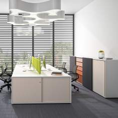 Schiebetürenschrank Aktenschrank Büro Sideboard Büromöbel werner works basic S Solitäre