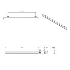 technisches Bild Dataflex Viewlite Schienensystem - Schreibtisch 712