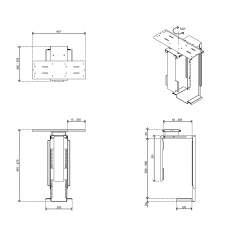 technisches Bild Dataflex Viewmate Computerhalterung - Schreibtisch 322