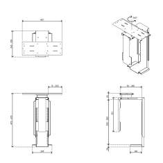 technisches Bild Dataflex Viewmate Computerhalterung - Schreibtisch 323
