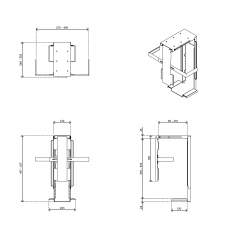 technisches Bild Dataflex Viewmate Computerhalterung - Schreibtisch 302