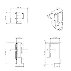 technisches Bild Dataflex Viewmate Computerhalterung - Schreibtisch 303