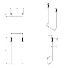 technisches Bild Dataflex Viewgo Dual-Monitorhandgriff - Option 004