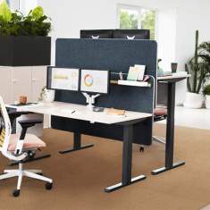 höhenverstelbarrer Schreibtisch Büro Schreibtische höhenverstellbar Steelcase STEH-SITZ-TISCH MIGRATION