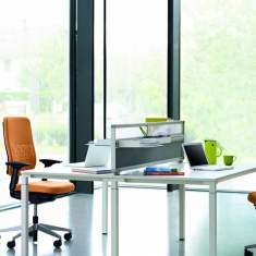 Arbeitstisch weiss Schreibtisch Büro Schreibtische Kabelkanal Steelcase Kalidro