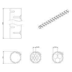 technisches Bild Dataflex Addit Kabelschlucker ø15 mm/25 m 711