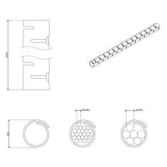 technisches Bild Dataflex Addit Kabelschlucker ø25 mm/20 m 761