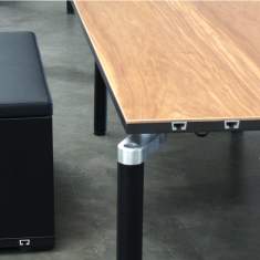 Schreibtisch Holz Rundfuss Büro Schreibtische Novex MECONO Tisch