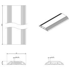technisches Bild Dataflex Addit Kabelschutz 150 cm 153