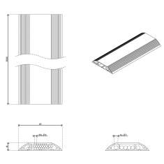 technisches Bild Dataflex Addit Kabelschutz 300 cm 303