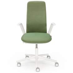 Bürostuhl grün Bürodrehstuhl moderne Bürostühle mit Armlehnen Haworth Nia