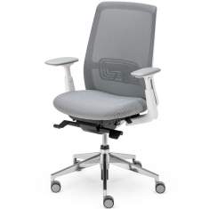 Bürostuhl grau Bürodrehstuhl moderne Bürostühle mit Armlehnen netzgewebe Haworth Nia