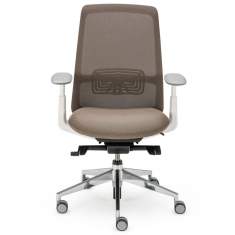Bürostuhl braun Bürodrehstuhl moderne Bürostühle mit Armlehnen netzgewebe Haworth Soji