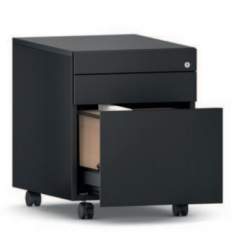 Büro Rollcontainer schwarz Caddy Rollen Bürocontainer, VS, OfficeBox kurz