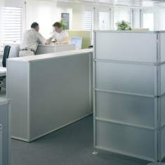 Mobile Stellwände Trennwände Raumteiler Büro, AluOffice, Trennwand