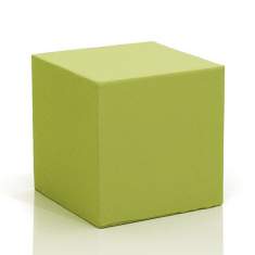 Hocker Polsterhocker grün Deckenabsorber Raumakustik Schallschutz-Möbel, B11, CUBE Akustikwürfel