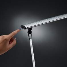 Büro Tischlampen silber LED Schreibtischlampen modern Tischleuchte, Hansa, LED Delight