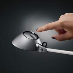 Elegante Tischlampen silber LED Schreibtischlampen modern Tischleuchte, Hansa, LED Blossom