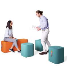 Sitzhocker türkis Polsterhocker Hocker Viasit Coloq