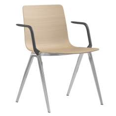 Besucherstuhl Holz Besucherstühle Konferenzstühle mit Armlehnen Cafeteria Stühle, Brunner, A-Chair 9702
