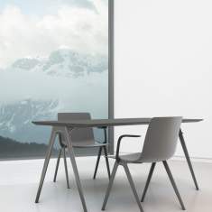 Besucherstuhl Besucherstühle Konferenzstühle mit Armlehnen Cafeteria Stühle, Brunner, A-Chair 9708