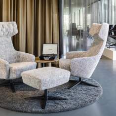 Polsterhocker Fusshocker grau Lounge Brunner Artemo