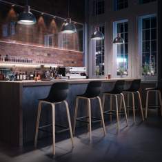 Barhocker schwarz Barstuhl Holz Brunner Crona light bar