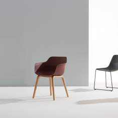 Besucherstuhl Holz Besucherstühle gelb Konferenzstühle, Brunner, crona light touch