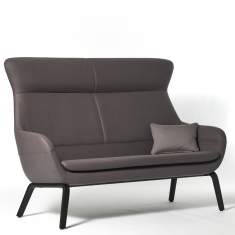 Loungesofa Leder grau Sofa Holz, Brunner, crona Lounge