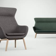 Loungesessel grau Sessel Brunner crona lounge