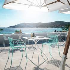 Bistrotisch Cafeteria Tische, Brunner, crona steel Tisch