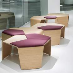 Loungehocker bordeaux Hocker Holz Sitzinsel Brunner hoc Lounge