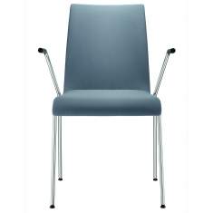 Besucherstuhl Holz Besucherstühle blau Konferenzstühle Cafeteria Stuhl Brunner, prime