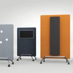 Großes Whiteboard beweglich Büro Wand Whiteboards Rollen| Brunner, team Panel / Whiteboard / Wandboard