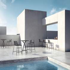 Barstuhl Stahl Barhocker Outdoor Brunner crona steel