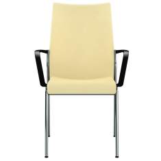 Besucherstuhl beige Besucherstühle mit Armlehnen Cafeteria Stuhl Kantinen Stuhl Brunner Linos