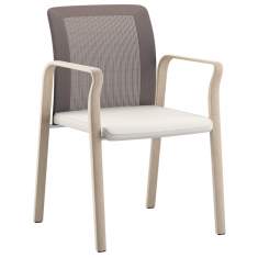 Stuhl weiss Netzgewebe Loungestuhl Holz Loungemöbel Brunner, Taceo