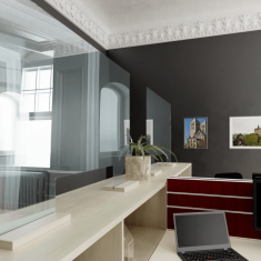 Glastrennwand Palmberg Hygiene-(Spuck-)Schutz BARRIO